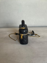 Saint Laurent Black Micro Vanity Bag with Chain Strap