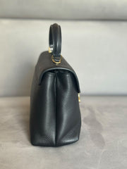 Celine Black Leather Medium Nino Bag with Strap