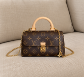 Louis Vuitton Monogram Nano Madeleine Top Handle Bag with Chain Strap