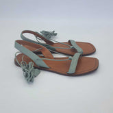 Turquoise Intreciatto Sandals