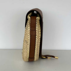 Marcie Raffia Shoulder Bag