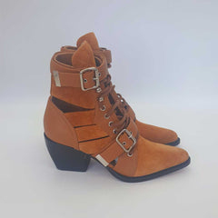 Brown Rylee Cut Out Boots