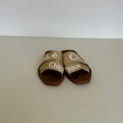 Beige Woody Slides