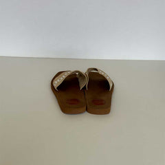 Beige Woody Slides