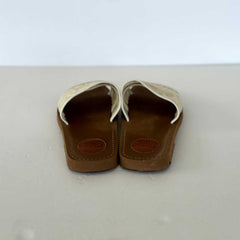 Off White Lace Woody Sandals