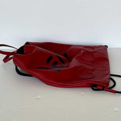 Red Ghost Drawstring Backpack