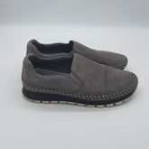 Grey Suede Slip Ons
