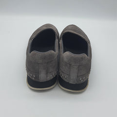 Grey Suede Slip Ons