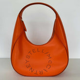 Orange Perforated Hobo Bag