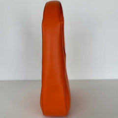 Orange Perforated Hobo Bag