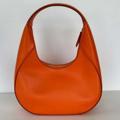 Orange Perforated Hobo Bag