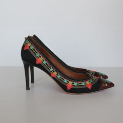 Embroidered Multi Color Pumps