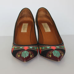 Embroidered Multi Color Pumps