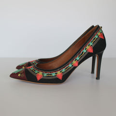 Embroidered Multi Color Pumps
