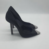 Black Satin Pumps