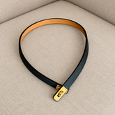 Hermès Black Kelly Choker with Gold Hardware
