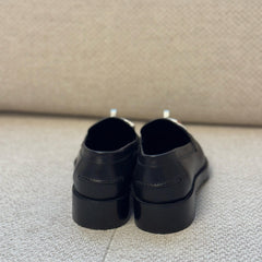 Hermès Black Leather Hot Loafers with Kelly Turn Lock