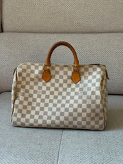Louis Vuitton Damier Azur Speedy 35 Top Handle Bag