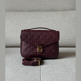 Louis Vuitton Grenat Monogram Empreinte Pochette Métis with Strap