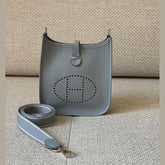 Hermès Mini Evelyne Gris Pantin with PHW - Stamp K