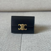 Céline Black Leather Triomphe Wallet