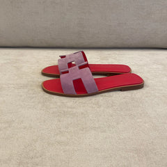 Hermès Purple Suede Oran Sandals - Size 37