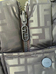 Fendi Reversible FF Logo Puffer Jacket – Blue & Brown