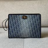 Christian Dior Denim Oblique Dea 30 Montaigne Pouch