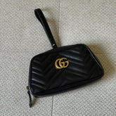 Gucci GG Marmont Matelassé Leather Wristlet Pouch