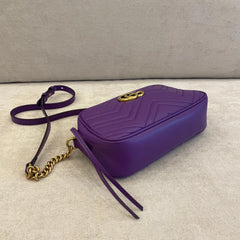 Gucci Purple GG Marmont Camera Bag