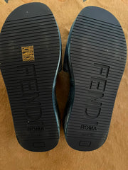 Fendi Sunshine Denim Platform Slide - Size 37.5