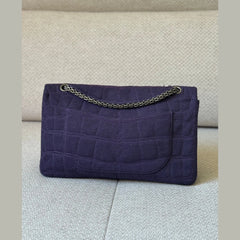 Chanel 2.55 Reissue Flap Bag Jumbo Purple Quilted Fabric