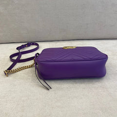 Gucci Purple GG Marmont Camera Bag