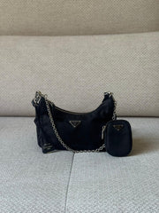 Prada Black Re-Edition 2005 Nylon Shoulder Bag