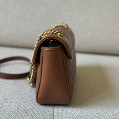 Gucci Brown GG Marmont Shoulder Bag