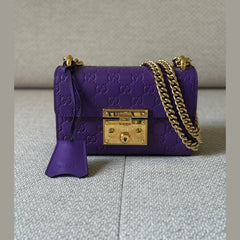 Gucci Purple GG Padlock Shoulder Bag