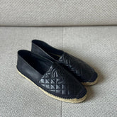 Chanel Black Quilted CC Espadrilles - Size 38