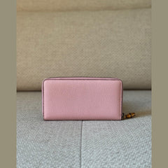 Gucci Light Pink GG Marmont Zip-Around Wallet