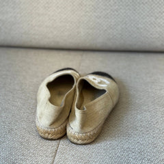 Chanel Two Tone Canvas Espadrilles - Size 40