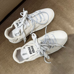 Miu Miu White Deco Sneakers - Size 37.5