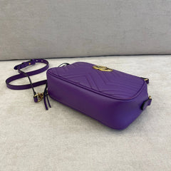 Gucci Purple GG Marmont Camera Bag