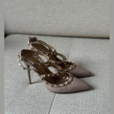 Valentino Garavani Pink Powder Rockstud Pumps - Size 39½