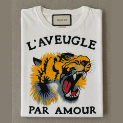 Gucci White L'Aveugle Par Amour T-Shirt - Size M