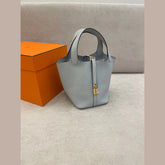 Hermès Picotin Lock 18 in Bleu Pale with Gold Hardware