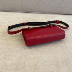 Saint Laurent Red Leather Kate Belt Bag - Free Size