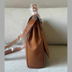 Hermès Fauve Herbag 39 with Palladium Hardware - Stamp K