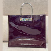 Balenciaga Burgundy Patent Leather Cable Tote
