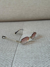 Miu Miu Gradient Pink Rimless Oval Sunglasses