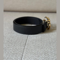 Gucci Black GG Marmont Crystal Embellished Belt – Size 80