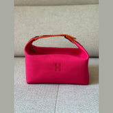 Hermès Hibiscus Canvas Bride a Brac GM Case